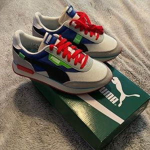 Puma sneakers, boys size 4.5, brand new, never worn.